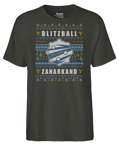 Blitzball Zanarkand Ugly Sweater - fantasy, tidus, yuna, blitzball, fantasy x, fantasy vii rebirth, ffx, ff10, Cactus, Kupo, Kweh, besaid aurochs, ff14, ugly christmas sweater, xmas - Fairtrade T-Shirt