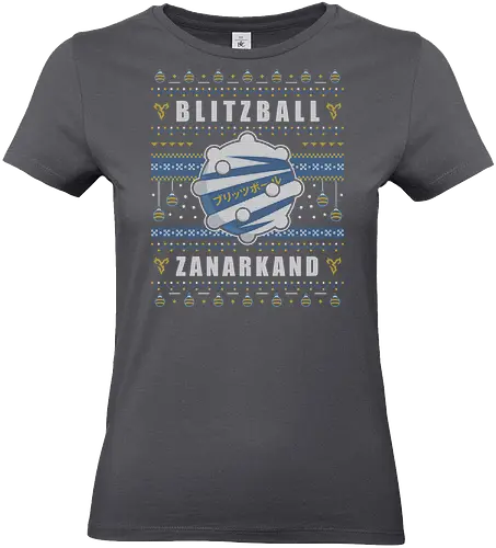 Blitzball Zanarkand Ugly Sweater - fantasy, tidus, yuna, blitzball, fantasy x, fantasy vii rebirth, ffx, ff10, Cactus, Kupo, Kweh, besaid aurochs, ff14, ugly christmas sweater, xmas - Standard T-Shirt (Frauen)