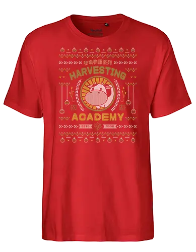 Kawaii Harvesting Ugly Sweater - harvest, cute, moon, farmer, farming, harvesting, gaming, gamer, video game, rpg, jrpg, story of seasons, rune factory, ugly christmas sweater - Fairtrade T-Shirt