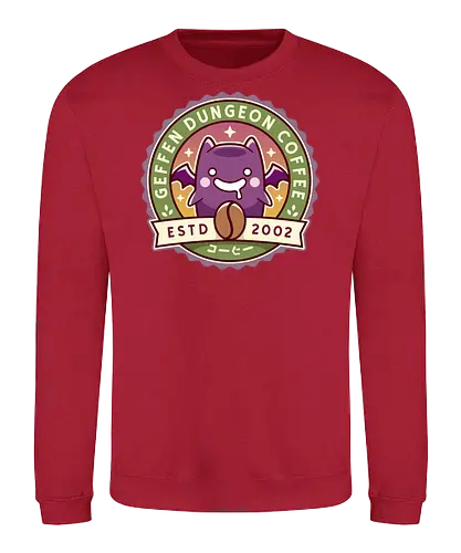 Geffen Dungeon Coffee - online, slime, mmorpg, jrpg, poring, angeling, deviling, deviruchi, ragnarok, geffen dungeon, gaming, video game, gamer - Sweatshirt