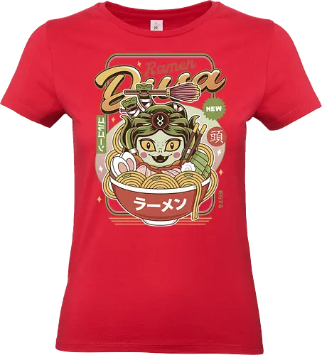 Dusa Vintage Ramen - hades, zagreus, zeus, dusa, medusa, zagreus sword, melinoe, cerberus, theseus, ramen, video games, gaming, gamer - Standard T-Shirt (Frauen)