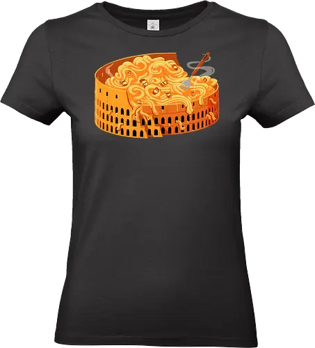 Pasta Colossale - pasta, italy, rome, colosseum, travel, tourist, funny, food, foodie, eating - Standard T-Shirt (Frauen)