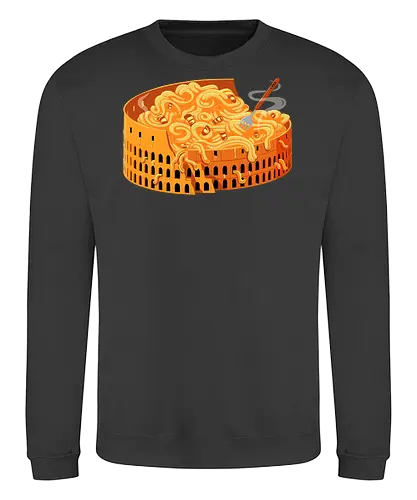 Pasta Colossale - pasta, italy, rome, colosseum, travel, tourist, funny, food, foodie, eating - Sweatshirt