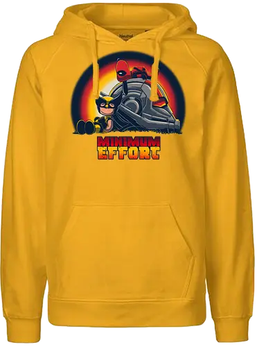 Minimum Effort - Peanuts, Antihero, Superhero, Charlie, Brown - Fairtrade Hoodie