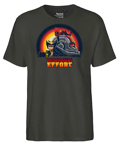 Minimum Effort - Peanuts, Antihero, Superhero, Charlie, Brown - Fairtrade T-Shirt