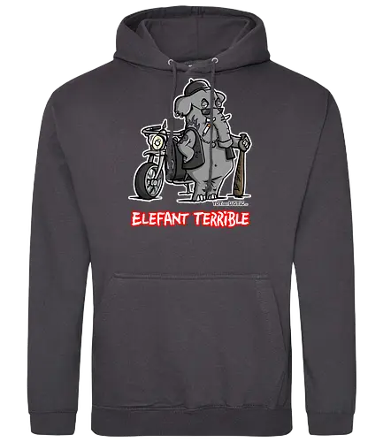 Elefant Terrible - Elefant, terrible, shirt, frech, totaberlustig, holtschulte, rebell, rocker, angry - Standard Hoodie