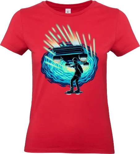 Time Surfing - Future, DeLorean, Mcfly - Standard T-Shirt (Frauen)