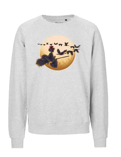 Young Witch Moon - Delivery, Moon, Ducks - Fairtrade Sweatshirt