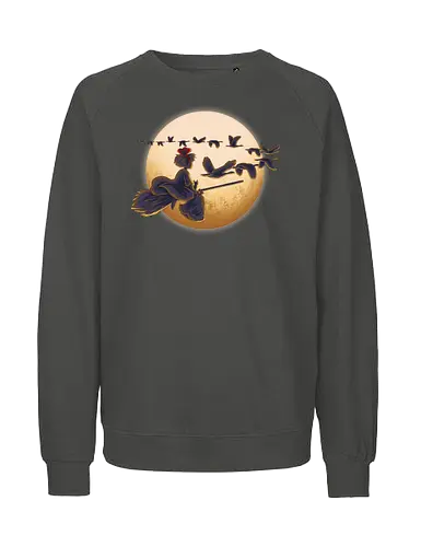 Young Witch Moon - Delivery, Moon, Ducks - Fairtrade Sweatshirt