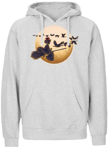 Young Witch Moon - Delivery, Moon, Ducks - Fairtrade Hoodie
