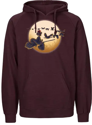 Young Witch Moon - Delivery, Moon, Ducks - Fairtrade Hoodie