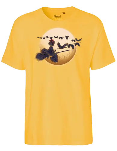 Young Witch Moon - Delivery, Moon, Ducks - Fairtrade T-Shirt