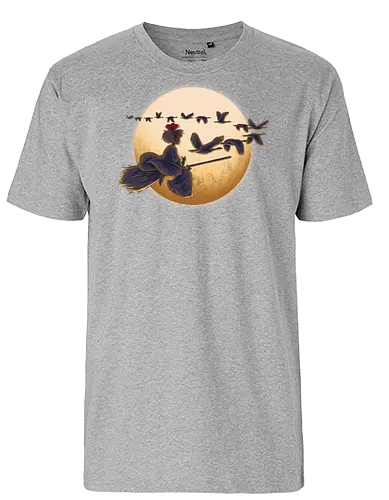 Young Witch Moon - Delivery, Moon, Ducks - Fairtrade T-Shirt