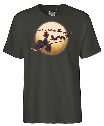 Young Witch Moon - Delivery, Moon, Ducks - Fairtrade T-Shirt