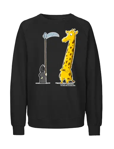 Giraffe - Giraffe, Tod, Sense, totaberlustig, Cartoon, Humor, Teleskop - Fairtrade Sweatshirt