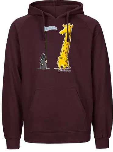Giraffe - Giraffe, Tod, Sense, totaberlustig, Cartoon, Humor, Teleskop - Fairtrade Hoodie