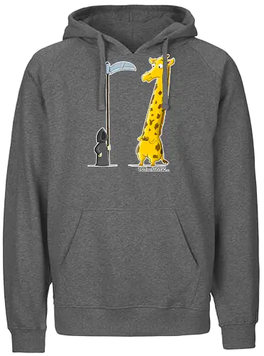 Giraffe - Giraffe, Tod, Sense, totaberlustig, Cartoon, Humor, Teleskop - Fairtrade Hoodie