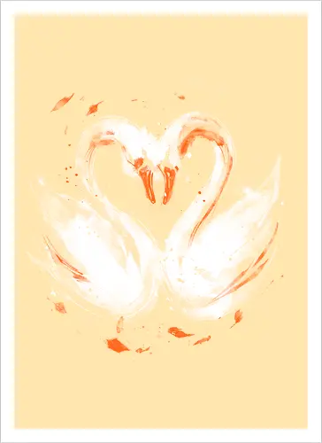Swans in love