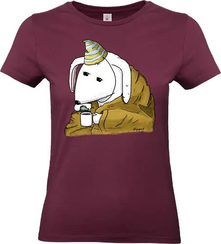 Hase zerstört - Hase, Müde, Kuscheldecke, Kaffee, Kater, zerstört, fertig - Standard T-Shirt (Frauen)