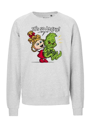 It's So Angry! - grinch, the-grinch, xmas, christmas, movies, funny, mashup, despicable-me, agnes - Fairtrade Sweatshirt