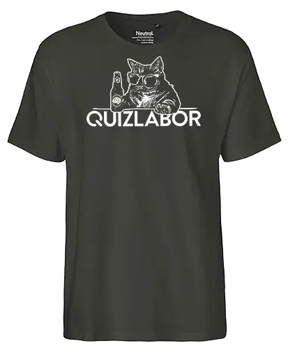 Quizlabor Katze weiß - Fairtrade T-Shirt