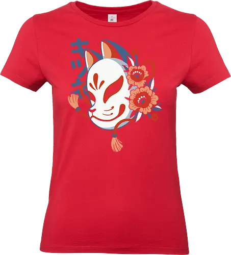 Shiroi kitsune - kitsune, fox, japanese fox, kitsune mask, fox mask, japan lover, japan - Standard T-Shirt (Frauen)