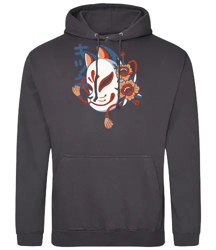 Shiroi kitsune - kitsune, fox, japanese fox, kitsune mask, fox mask, japan lover, japan - Standard Hoodie