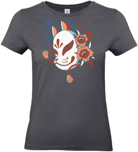 Shiroi kitsune - kitsune, fox, japanese fox, kitsune mask, fox mask, japan lover, japan - Standard T-Shirt (Frauen)