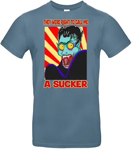 A Sucker (Ein Sauger) - Vampir, Halloween, Humor, Sarkasmus, Goth, Cartoon, Sauger, Blutsauger, Kunst, spooky, Horrorliebhaber, Monsterklassiker, Dracula, Nosferatu, Horror, Horrorfan, lustigerHorror, Blut, Untoter, Horrorfilm, Horrorstreifen, Horrorbücher, gothic, gotisch, gotik, gotische, manga, anime, DunklerHumor - Standard T-Shirt