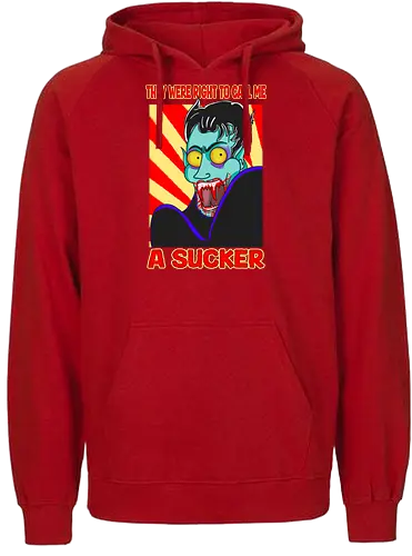 A Sucker (Ein Sauger) - Vampir, Halloween, Humor, Sarkasmus, Goth, Cartoon, Sauger, Blutsauger, Kunst, spooky, Horrorliebhaber, Monsterklassiker, Dracula, Nosferatu, Horror, Horrorfan, lustigerHorror, Blut, Untoter, Horrorfilm, Horrorstreifen, Horrorbücher, gothic, gotisch, gotik, gotische, manga, anime, DunklerHumor - Fairtrade Hoodie