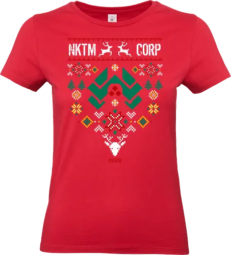 ugly nakatomi series - ugly christmas, christmas, xmas, nakatomi, plaza, christmas party, logo, diehard, winter, snow, pixel, vintage, classic, retro - Standard T-Shirt (Frauen)