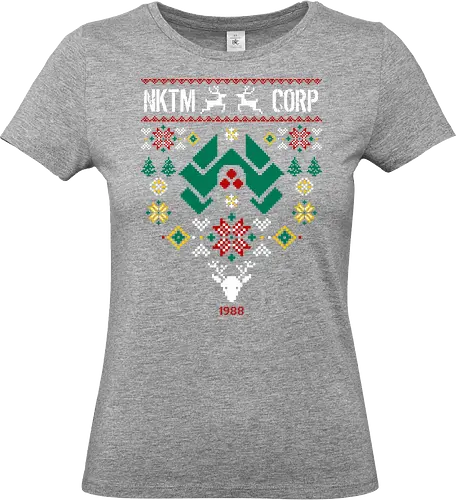 ugly nakatomi series - ugly christmas, christmas, xmas, nakatomi, plaza, christmas party, logo, diehard, winter, snow, pixel, vintage, classic, retro - Standard T-Shirt (Frauen)