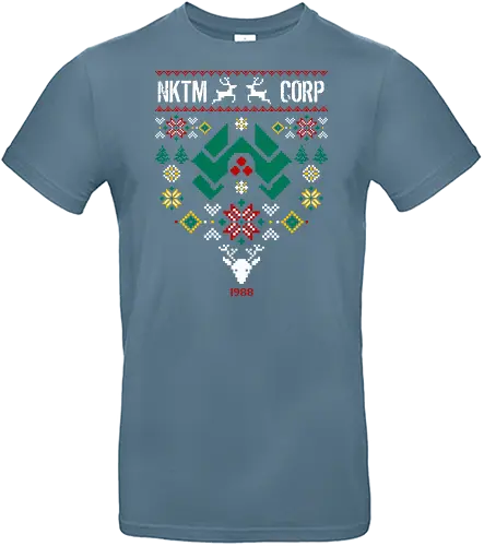 ugly nakatomi series - ugly christmas, christmas, xmas, nakatomi, plaza, christmas party, logo, diehard, winter, snow, pixel, vintage, classic, retro - Standard T-Shirt