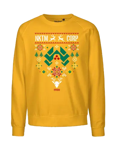 ugly nakatomi series - ugly christmas, christmas, xmas, nakatomi, plaza, christmas party, logo, diehard, winter, snow, pixel, vintage, classic, retro - Fairtrade Sweatshirt