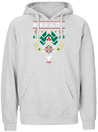 ugly nakatomi series - ugly christmas, christmas, xmas, nakatomi, plaza, christmas party, logo, diehard, winter, snow, pixel, vintage, classic, retro - Fairtrade Hoodie