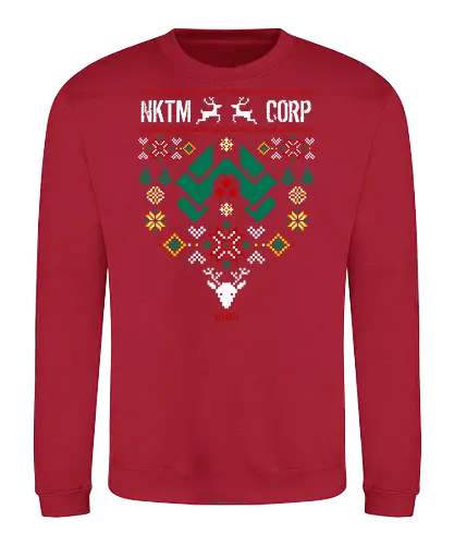 ugly nakatomi series - ugly christmas, christmas, xmas, nakatomi, plaza, christmas party, logo, diehard, winter, snow, pixel, vintage, classic, retro - Sweatshirt