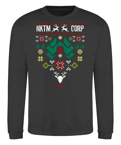 ugly nakatomi series - ugly christmas, christmas, xmas, nakatomi, plaza, christmas party, logo, diehard, winter, snow, pixel, vintage, classic, retro - Sweatshirt