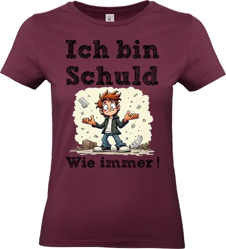 Ich bin Schuld - Wie immer ! (Hell) - Geschenk, Spass, Party, Witzig, Lustig, Böse, Kinder, Nerven, Verrückt, Kollege, Geburtstag, SchuldigeSeite, WieImmer, VerantwortungÜbernehmen, ChaosMeister, IchBinSchuld, T-ShirtMitHumor, SarkasmusPur, LustigeSprüche, EhrlicheAussagen, Selbstironie, FehlerMachen, KultTee, TäglicherWahnsinn, AlltagComedy, Schule, Lehrer, Erzieher, Erzieherin, Kindergarten, Arbeitskollege, Kollegin - Standard T-Shirt (Frauen)