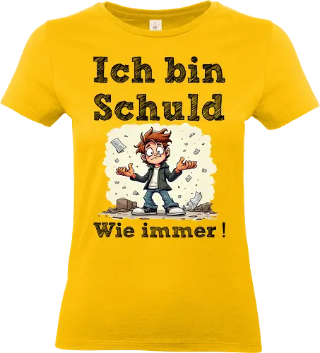 Ich bin Schuld - Wie immer ! (Hell) - Geschenk, Spass, Party, Witzig, Lustig, Böse, Kinder, Nerven, Verrückt, Kollege, Geburtstag, SchuldigeSeite, WieImmer, VerantwortungÜbernehmen, ChaosMeister, IchBinSchuld, T-ShirtMitHumor, SarkasmusPur, LustigeSprüche, EhrlicheAussagen, Selbstironie, FehlerMachen, KultTee, TäglicherWahnsinn, AlltagComedy, Schule, Lehrer, Erzieher, Erzieherin, Kindergarten, Arbeitskollege, Kollegin - Standard T-Shirt (Frauen)