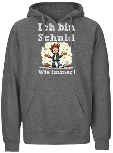 Ich bin Schuld - Wie immer ! (Dunkel) - Geschenk, Spass, Party, Witzig, Lustig, Böse, Kinder, Nerven, Verrückt, Schule, Lehrer, Kollege, Erzieher, Erzieherin, Kindergarten, Arbeitskollege, Kollegin, Geburtstag, SchuldigeSeite, WieImmer, VerantwortungÜbernehmen, ChaosMeister, IchBinSchuld, T-ShirtMitHumor, SarkasmusPur, LustigeSprüche, EhrlicheAussagen, Selbstironie, FehlerMachen, KultTee, TäglicherWahnsinn, AlltagComedy - Fairtrade Hoodie