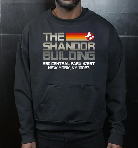 The Shandor Building - retro, vintage, retro movies, Ghost - Cropped Sweatshirt