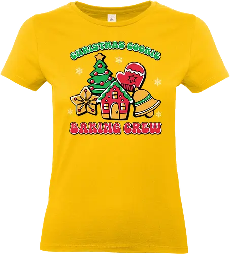 Christmas Cookie Baking Crew - christmas, cookies, baking, gingerbread, festive, tree, mitten, star, bell, holiday - Standard T-Shirt (Frauen)