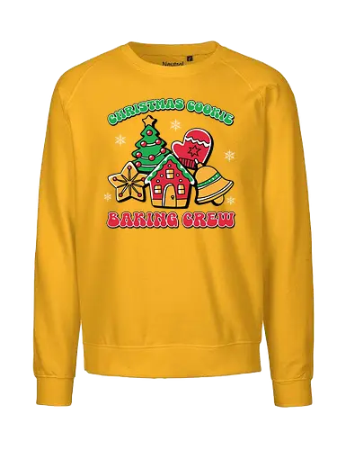 Christmas Cookie Baking Crew - christmas, cookies, baking, gingerbread, festive, tree, mitten, star, bell, holiday - Fairtrade Sweatshirt