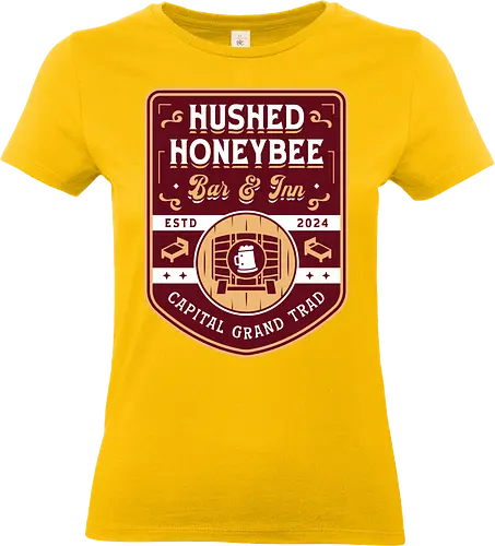 Hushed Honeybee Inn Emblem - refantazio, video game, gaming, gamer, strohl, hulkenberg, grius, jrpg, junah, eupha, basilio, louis, grand trad, kingdom of euchronia, gauntlet runner - Standard T-Shirt (Frauen)