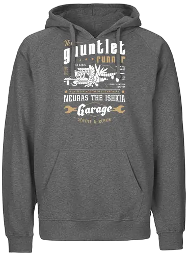 Gauntlet Runner Garage - refantazio, video game, gaming, gamer, strohl, hulkenberg, grius, jrpg, junah, eupha, basilio, louis, grand trad, kingdom of euchronia, gauntlet runner - Fairtrade Hoodie