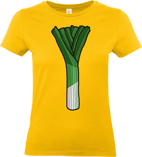 Lauch - lauch, comic, comics, comic style, dünn, schwach, dürr, sport, fitness, gym, gesund, gemüse, obst, grün, schwäche, muskeln, power, proteine, sportstudio, muskeln - Standard T-Shirt (Frauen)