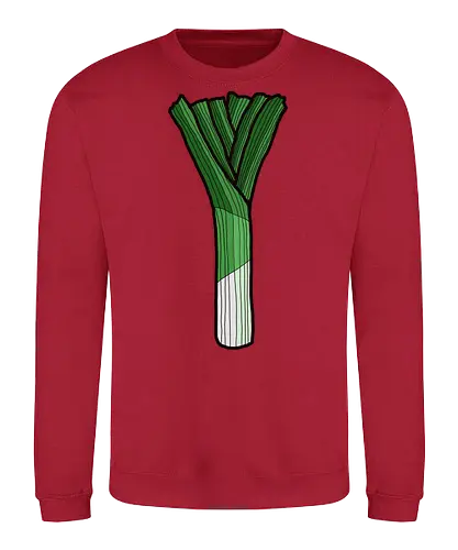 Lauch - lauch, comic, comics, comic style, dünn, schwach, dürr, sport, fitness, gym, gesund, gemüse, obst, grün, schwäche, muskeln, power, proteine, sportstudio, muskeln - Sweatshirt