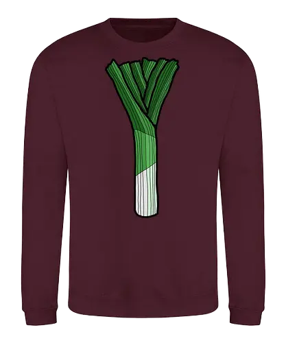 Lauch - lauch, comic, comics, comic style, dünn, schwach, dürr, sport, fitness, gym, gesund, gemüse, obst, grün, schwäche, muskeln, power, proteine, sportstudio, muskeln - Sweatshirt