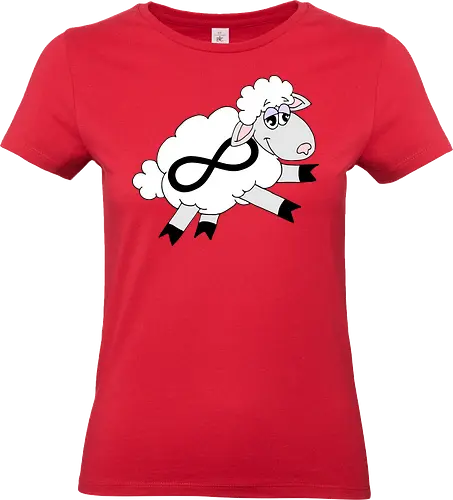 Infinity Couting Sheep (Unendliche Schäfchen zählen) - Schafe, Unendlichkeit, Schlaflosigkeit, schlaflos, Nacht, Schäfchenzählen, lustig, Humor, Geschenk, Design, Schlaf, wach, träumen, Bett, unruhig, Nachtmensch, Einschlafen, müde, Schlafprobleme, entspannen, infinity, counting sheep, funny, humor, sleepless, insomnia, night owl - Standard T-Shirt (Frauen)