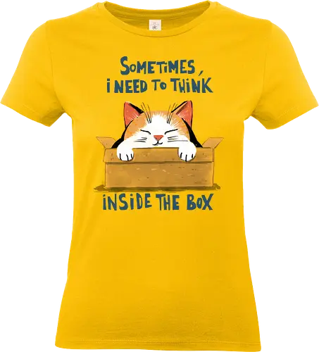 Think inside the box - cats, kitten, shroedinger's cat, funny, cute, science - Standard T-Shirt (Frauen)